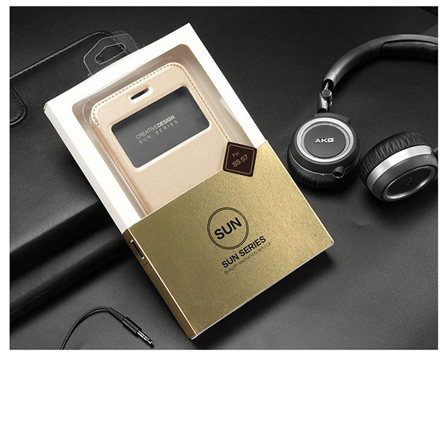 เคส S7 Edge เคสฝาพับหนัง โชว์เบอร์ สวยๆ ขอบยางนิ่ม